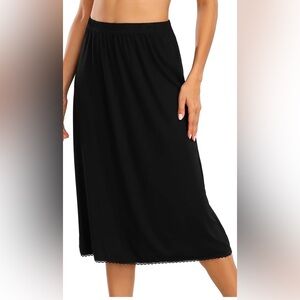 Vlazom Half Slip Skirt with Lace Trim